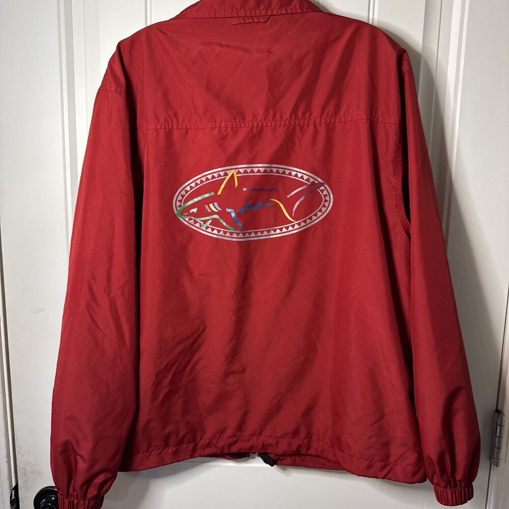 Vintage Greg Norman Collection The Shark Red Golf Harrington Jacket Mens L